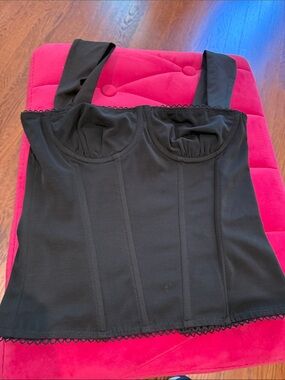 Edikted Black Structured Bustier Camisole